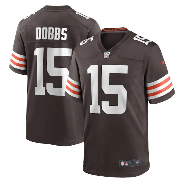 mens nike joshua dobbs brown cleveland browns game jersey